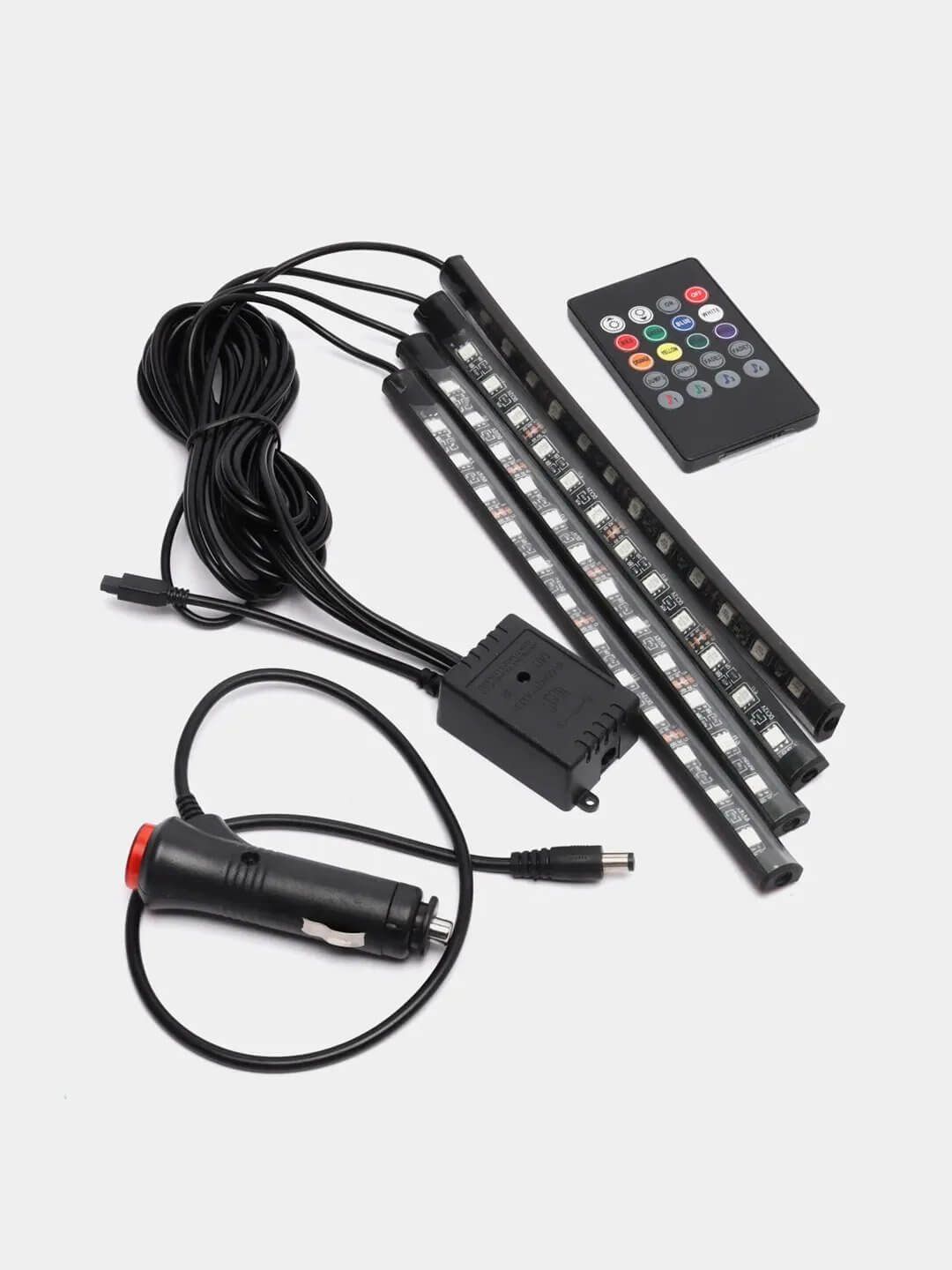 Avtomobil ichki qismi uchun LED RGB yoritgichi, ovoz boshqaruvchisi